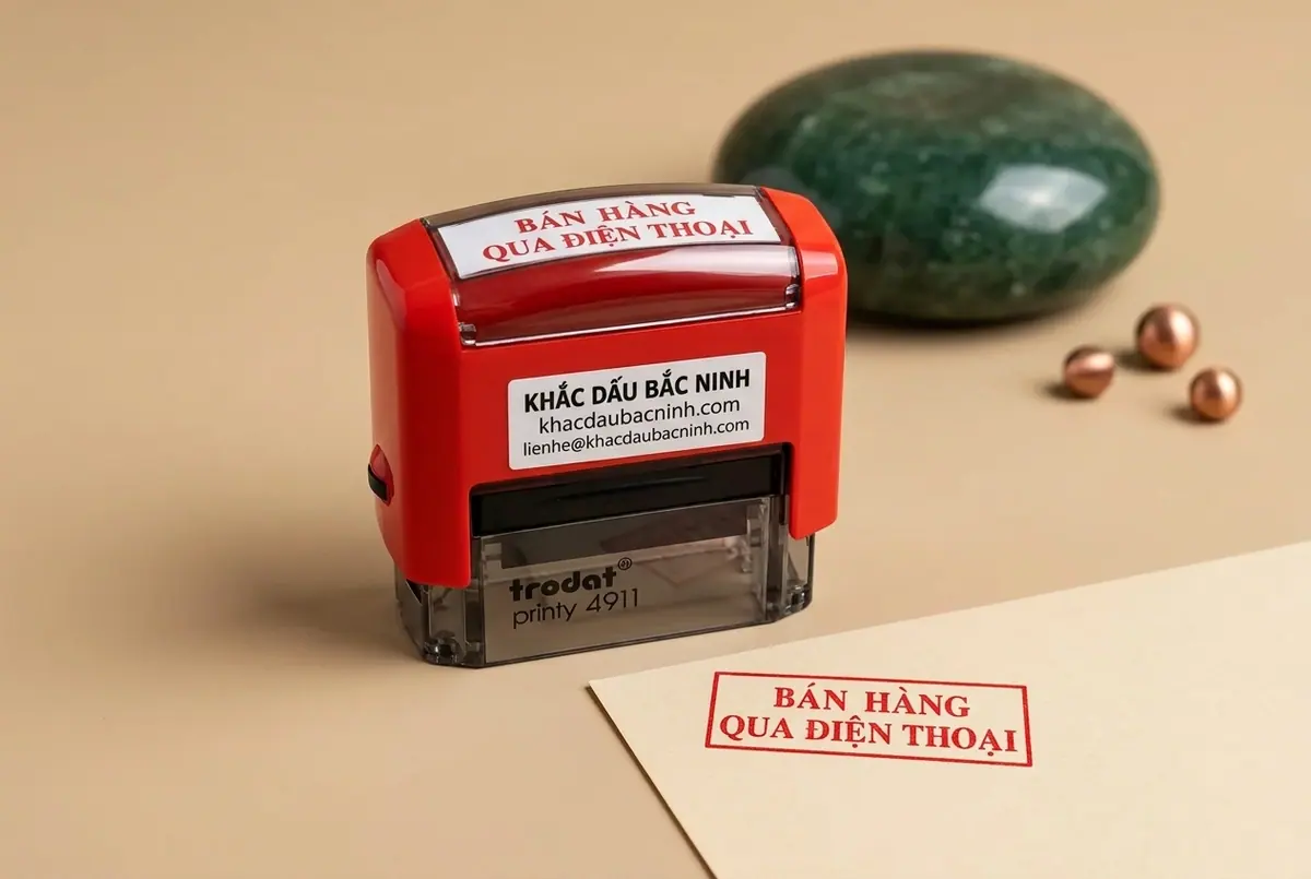 Minh họa mẫu dấu hộ kinh doanh cơ bản 3 dòng