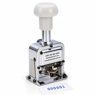 Máy khắc dấu số nhảy tự động thân kim loại góc chính